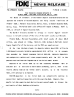 FDIC Transfers Insured Deposits to Premier Bank A National Association Dallas Texas