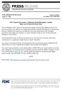 FDIC Report Discusses Challenges Bank Mortgage Lenders May Face If Interest Rates Rise