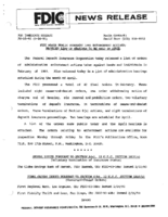 FDIC Makes Public February 1993 Enforcement Actions Provides List of Hearings to Be Held in April