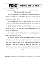 FDIC Approves Assumption of Deposits of The Bazine State Bank Bazine Kansas