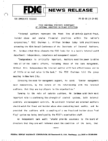 FDIC Chairman Stresses Importance of Internal Auditors in Fraud Detection