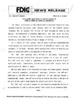 FDIC Grants Assistance to Prevent Failure of Bank of Santa Fe Santa Fe New Mexico