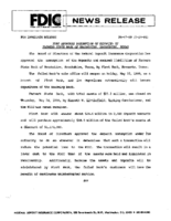 FDIC Approves Assumption of Deposits of Farmers State Bank of Brookshire Brookshire Texas