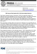 FDIC Issues First Quarter 2013 CRA Examination Schedule