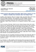 Premier American Bank National Association Miami Florida Assumes All of the Deposits of Sunshine State Community Bank Port Orange Florida