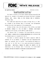 FDIC Approves Assumption of Deposits of Northway National Bank Dallas Texas