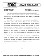 FDIC Issues July List of Banks Examined for Community Reinvestment