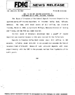 FDIC to Pay Off Insured Depositors in Frenchman Valley Bank Palisade Nebraska