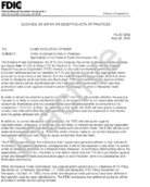 Guidance on Unfair or Deceptive Acts or Practices Unfair or Deceptive Acts or Practices Applicability of the Federal Trade Commission Act
