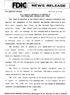 FDIC Approves Assumption of Deposits of Cove State Bank Copperas Cove Texas