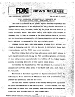 FDIC Approves Assumption of Deposits of Hidalgo County Bank Mercedes Texas