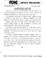 FDIC Approves Deposit Assumption of Merchants State Bank Dallas Texas