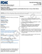 Regulatory Relief Guidance to Help Financial Institutions and Facilitate Recovery in Areas of New Mexico Affected by Severe Weather