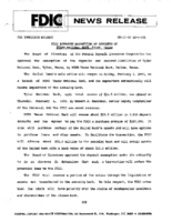 FDIC Approves Assumption of Deposits of Tyler National Bank Tyler Texas