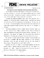 FDIC Proposes to Change Regulations Affecting Securities Subsidiaries  Part 337