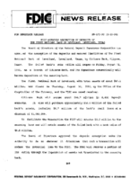 FDIC Approves Assumption of Deposits of The First National Bank of Levelland Levelland Texas