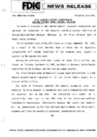 FDIC Approves Deposit Assumption of Mustang National Bank Mustang Oklahoma