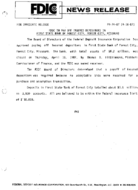 FDIC to Pay Off Insured Depositors in First State Bank of Forest City Forest City Missouri