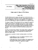 Public Asked for Ideas on CRA Reform