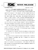 FDIC Approves Assumption of Deposits of Greater Texas Bank Southwest National Association Travis County Texas