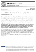 FDIC Names Scott Strockoz New York Deputy Regional Director