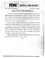 FDIC to Pay Off Insured Depositors in Empire State Bank New York New York