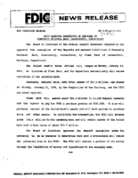 FDIC Approves Assumption of Deposits of Community National Bank Glastonbury Connecticut