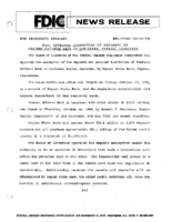 FDIC Approves Assumption of Deposits of Western National Bank of Louisiana Kaplan Louisiana