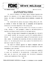 FDIC Approves Assumption of Deposits of The Bank of Ruidoso Ruidoso New Mexico