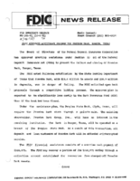 FDIC Approves Assistance Program for Freedom Bank Ranger Texas