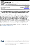 FDIC Releases Updated Industry Earnings Results for the Fourth Quarter of 2008