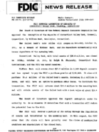 FDIC Approves Assumption of Deposits of Connecticut Valley Bank Cromwell Connecticut