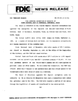 FDIC Approves Assumption of Deposits of First National Bank of Kennedale Kennedale Texas