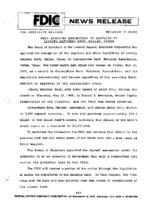 FDIC Approves Assumption of Deposits of Liberty National Bank Dallas Texas