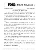 FDIC Approves Deposit Assumption of The First State Bank Childress Texas