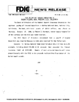 FDIC to Pay Off Insured Depositors in Balboa National Bank National City California