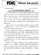 FDIC Approves Assumption of Deposits of Centre National BankFarmers Branch Farmers Branch Texas