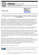 FDIC Announces Personnel Change in Its Division of Complex Institution Supervision and Resolution