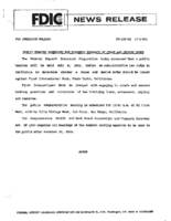 Public Hearing Scheduled for Possible Issuance of Cease and Desist Order