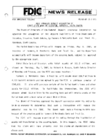 FDIC Approves Deposit Assumption of First State Bank of Sisseton Sisseton South Dakota