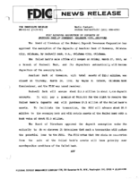 FDIC Approves Assumption of Deposits of American Bank of Commerce Oklahoma City Oklahoma