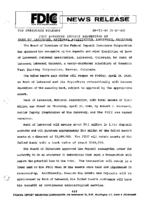 FDIC Approves Deposit Assumption of Bank of Lakewood National Association Lakewood Colorado