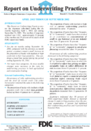Report on Underwriting Practices  April to September 2002