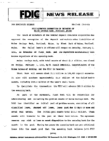 FDIC Approves Assumption of Deposits of Maine Savings Bank Portland Maine