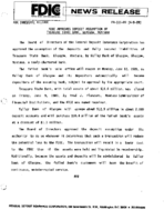 FDIC Approves Deposit Assumption of Treasure State Bank Glasgow Montana