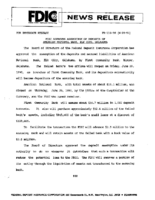 FDIC Approves Assumption of Deposits of American National Bank Elk City Oklahoma