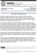 Hamilton State Bank Hoschton Georgia Assumes All of the Deposits of Bartow County Bank Cartersville Georgia