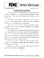 FDIC Approves Assumption of Deposits of Clifton National Bank Clifton Texas