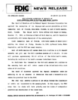 FDIC Approves Assumption of Deposits of First Commercial Bank Florida Boca Raton Florida