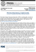 FDIC Seeks Public Comment on Templates for Safe Lowcost Transactional and Basic Savings Accounts